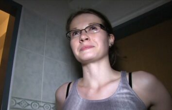 Picture - Public Agent – Hot glasses babe fucks in  public bathroom